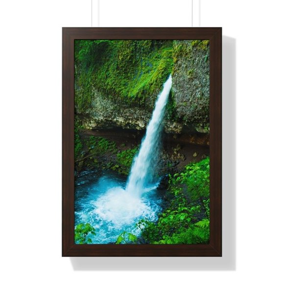 Ponytail Falls, Oregon Waterfall Wall Art Design Poster Print Decor for Home - Picture 7 of 9